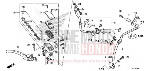 MAITRE-CYLINDRE FREIN AV. (NC700XD/750XA/750XD) NC750XAE de 2014